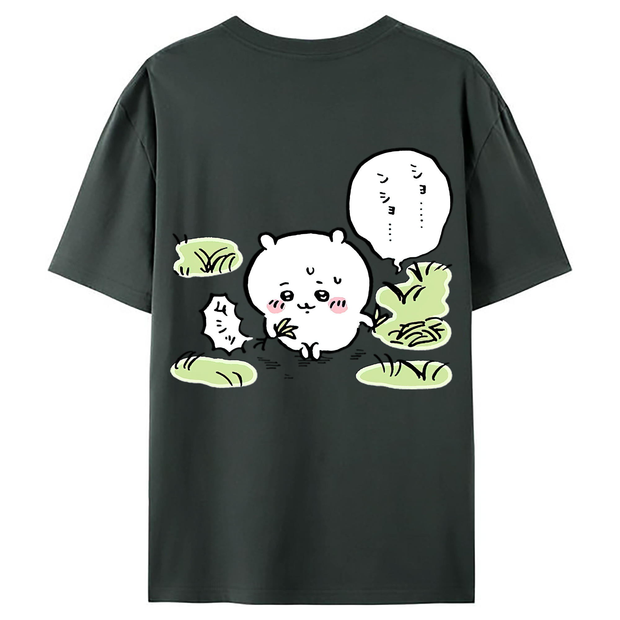 （画像用） ちいかわ ちいかわ Chii-kawa chiikawa 綿100％ メンズ半袖Tシャツ（バックプリント） 通気性